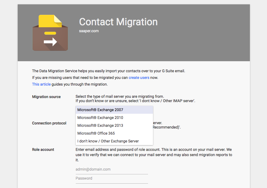 Import Contacts and Calendar into G Suite