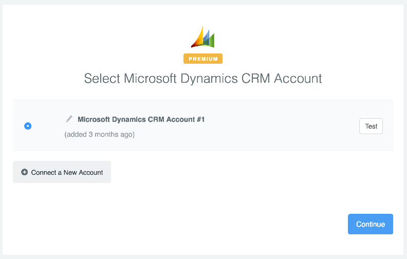 Microsoft Dynamics CRM connection successful