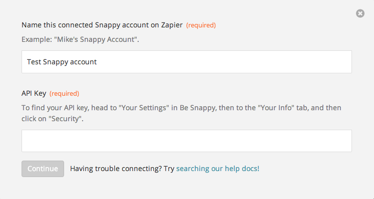 Finding your Snappy API Key