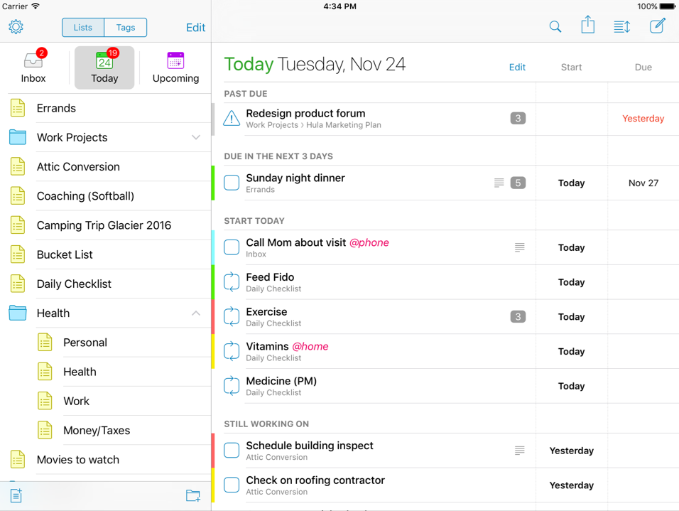 can onenote be used like a todolist app