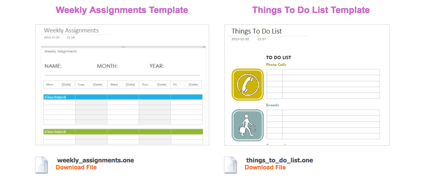 onenote to do list template