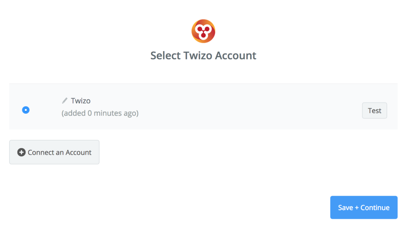 Twizo connection successfull