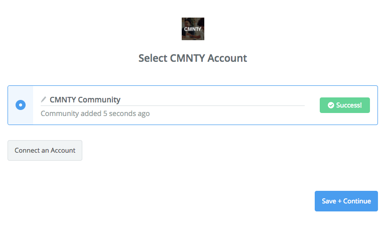 CMNTY connection successfull