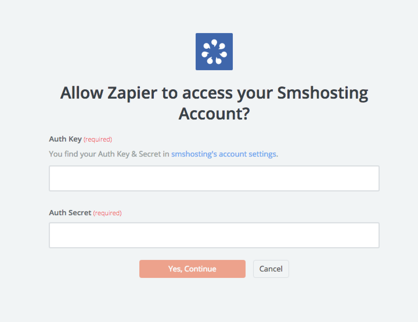 Smshosting username and password