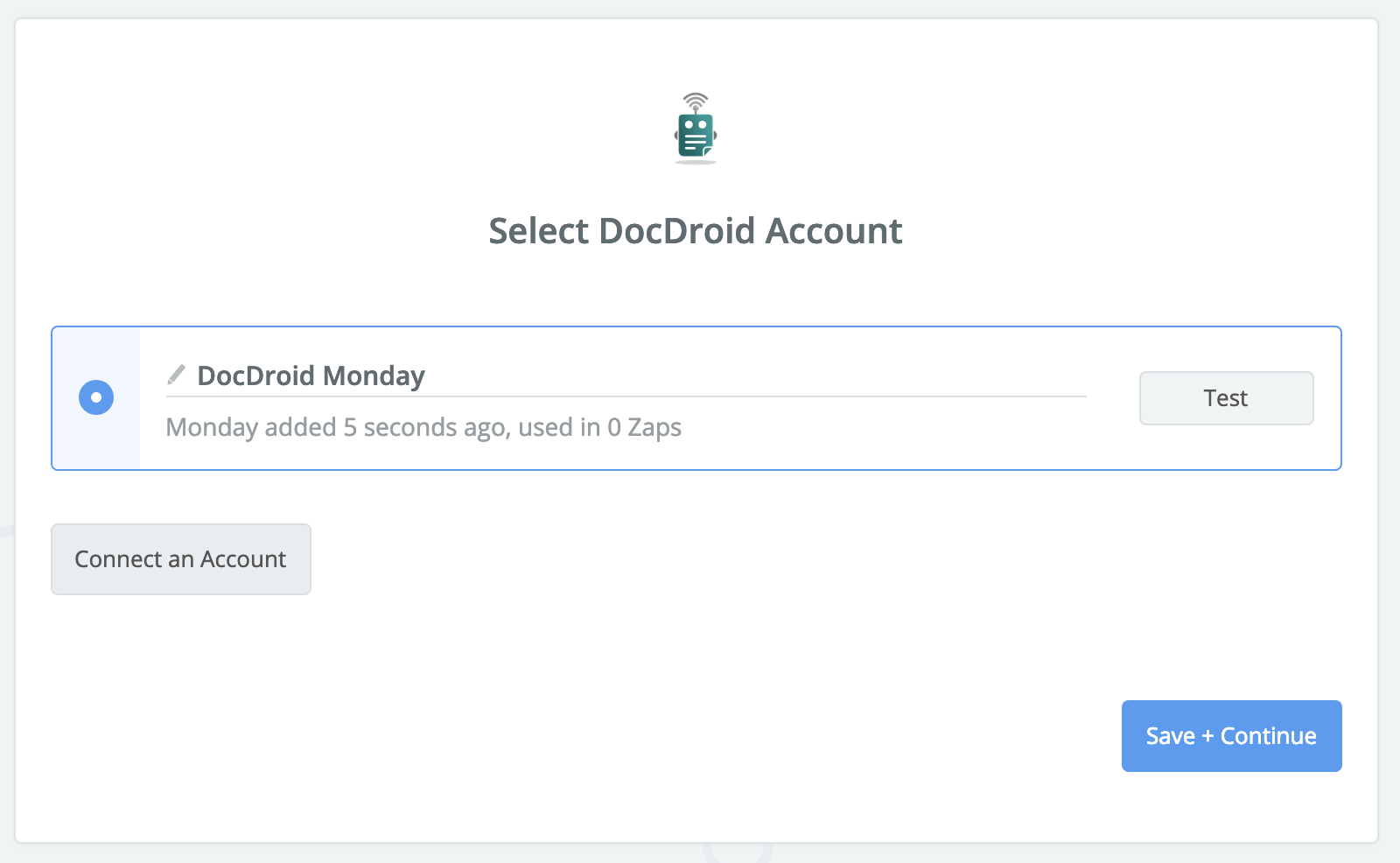 DocDroid connection successfull
