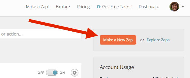 Log into Zapier