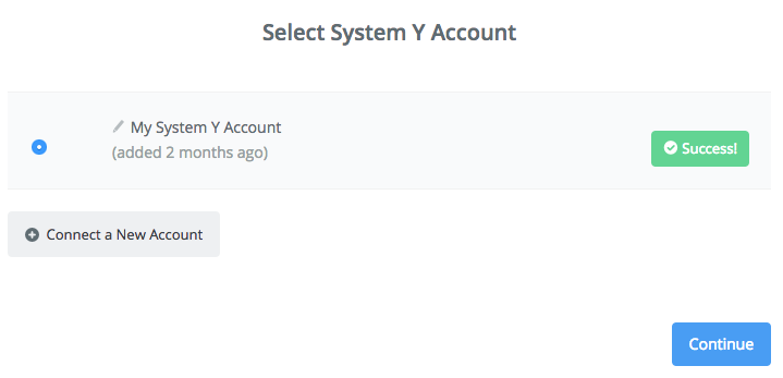 Select the account