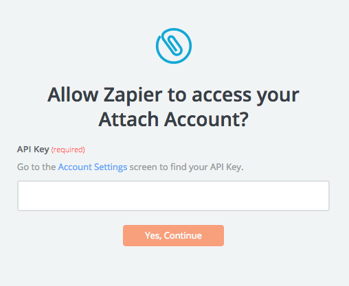 Attach API Key