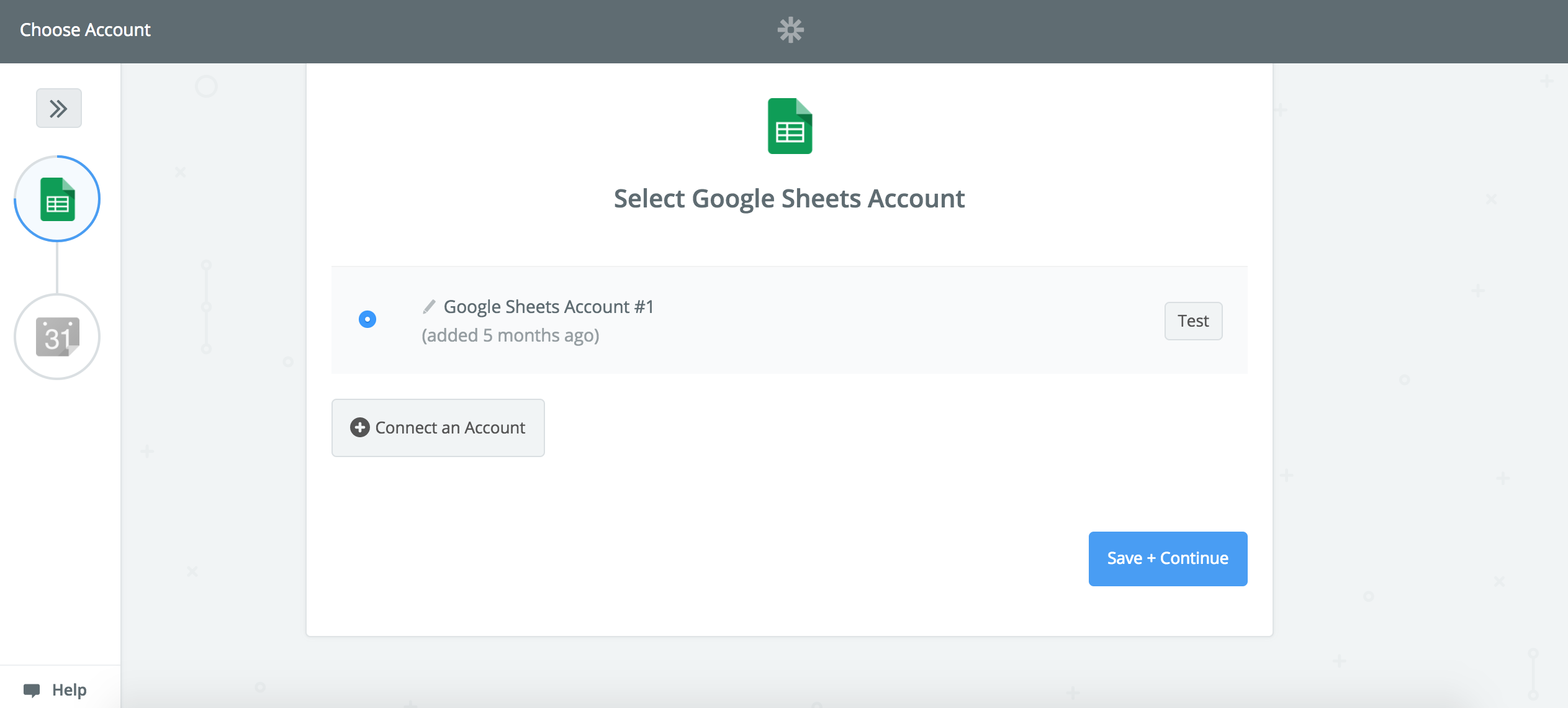 Connect your Google Sheets account