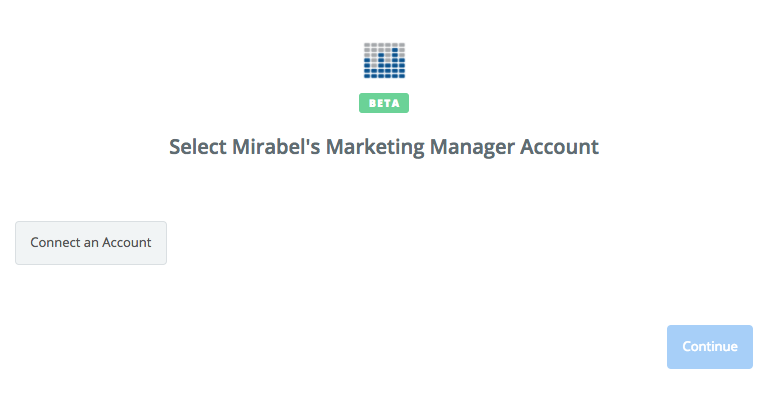 Click to connect Mirabel's Marketing Manager