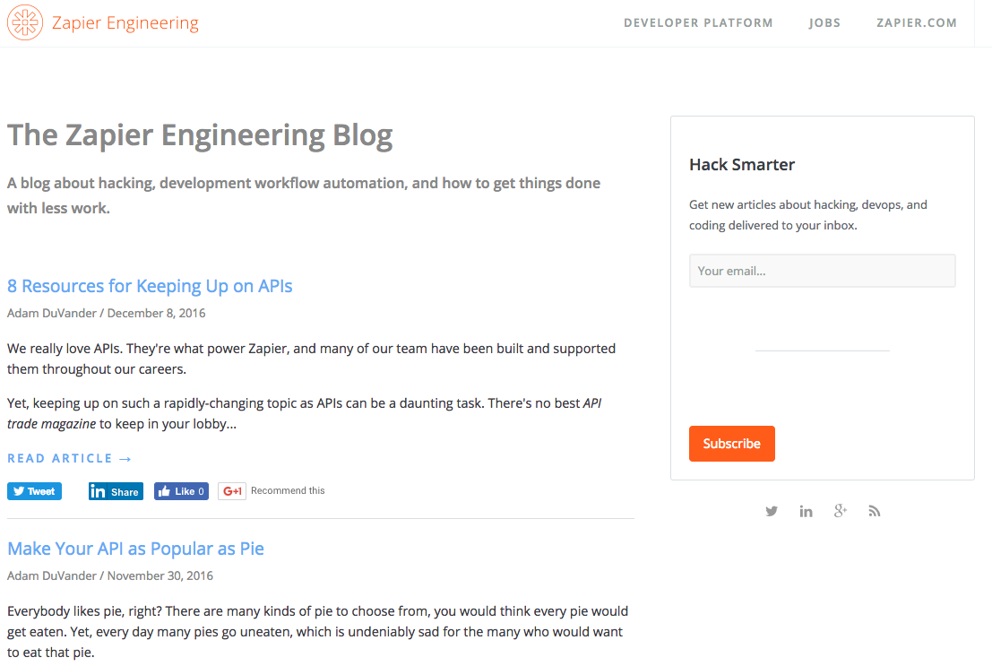 Zapier Engineering Blog