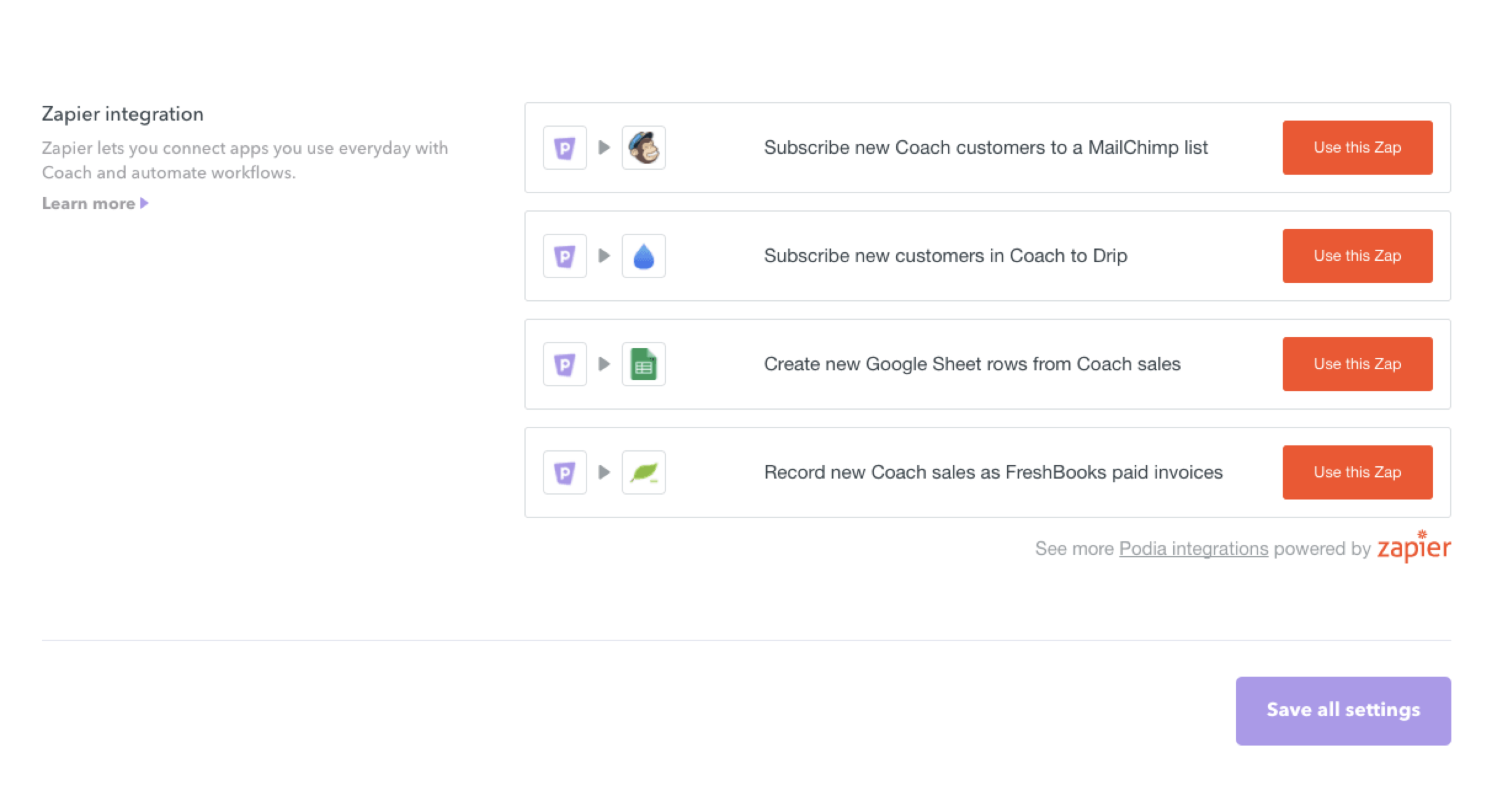 Podia Integrations Connect Your Apps With Zapier - 