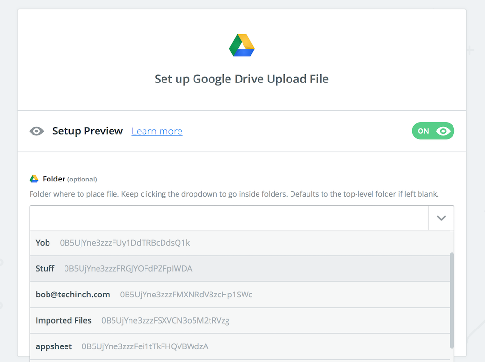 zapier remote google drive url