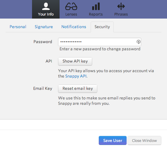 Grab your Snappy API Key