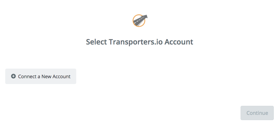Click to connect Transporters.io 