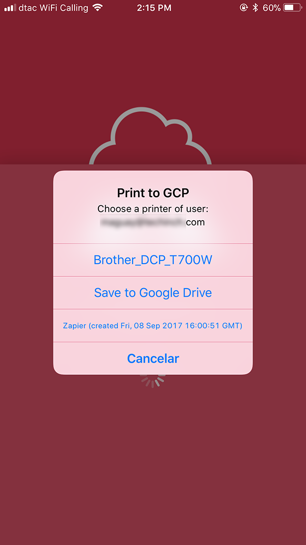 CloudPrint iOS