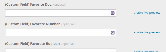 Custom Fields