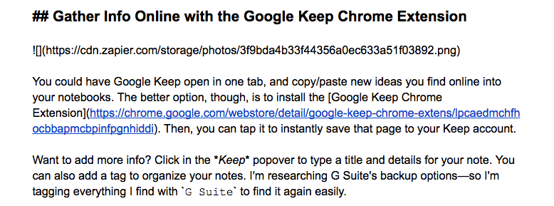 Markdown in Google Docs