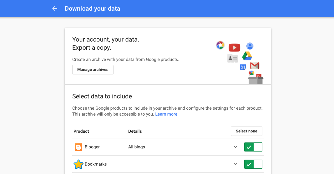 Google Takeout