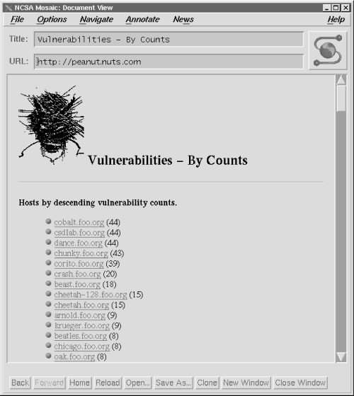 SATAN network analyzer