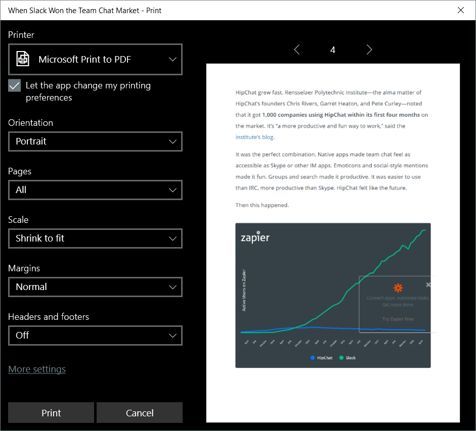 Windows Print to PDF