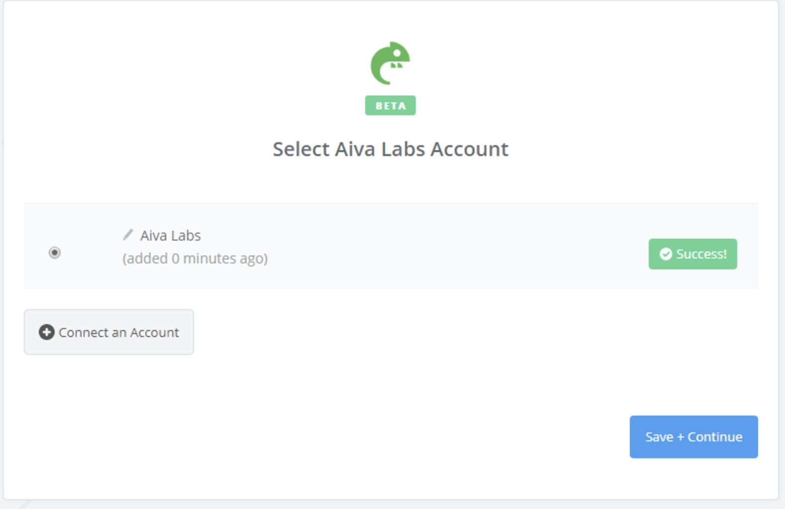 Aiva connection successfull