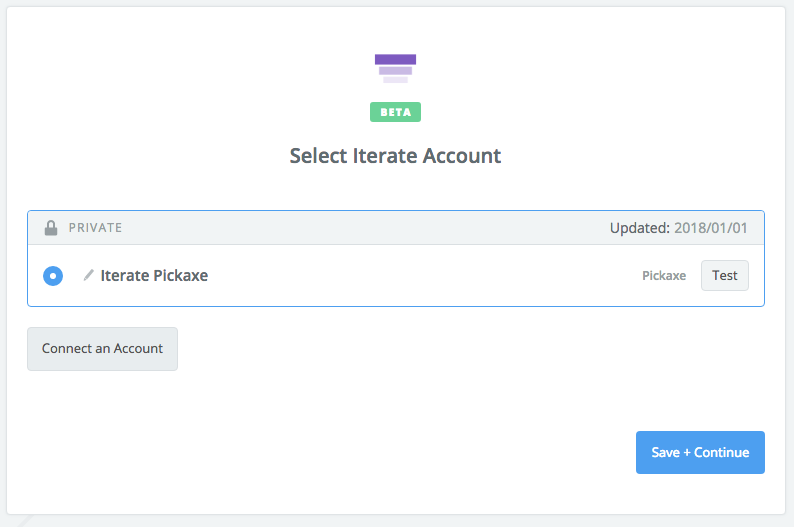 Iterate connection successful