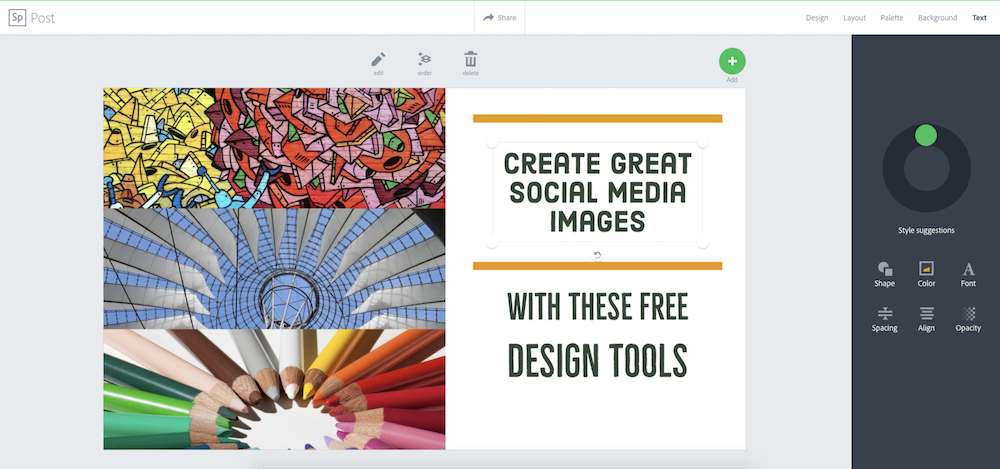 Design modern social media images with Adobe Spark