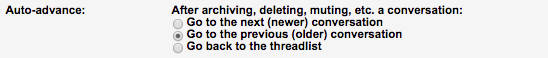 gmail auto-advance