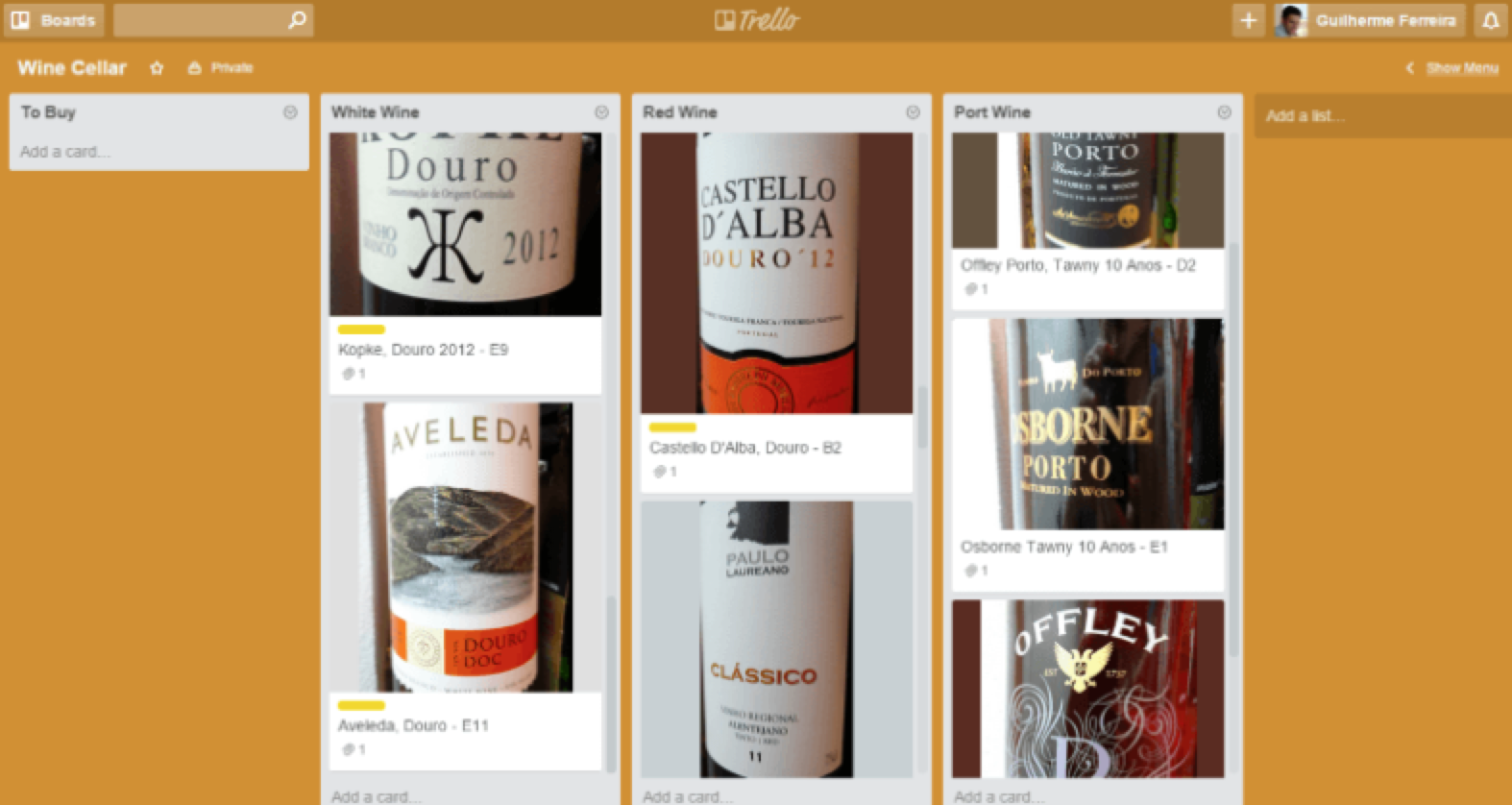 Trello hobbies template