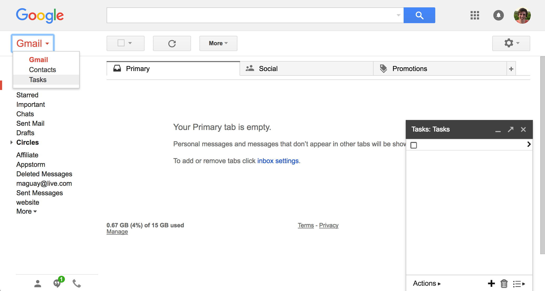 Google Tasks in Gmail