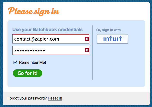 Log into your Batchbook account