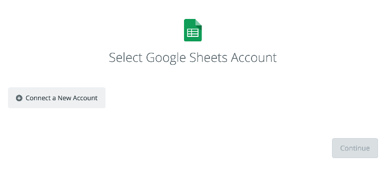 Connect your Google Sheets account