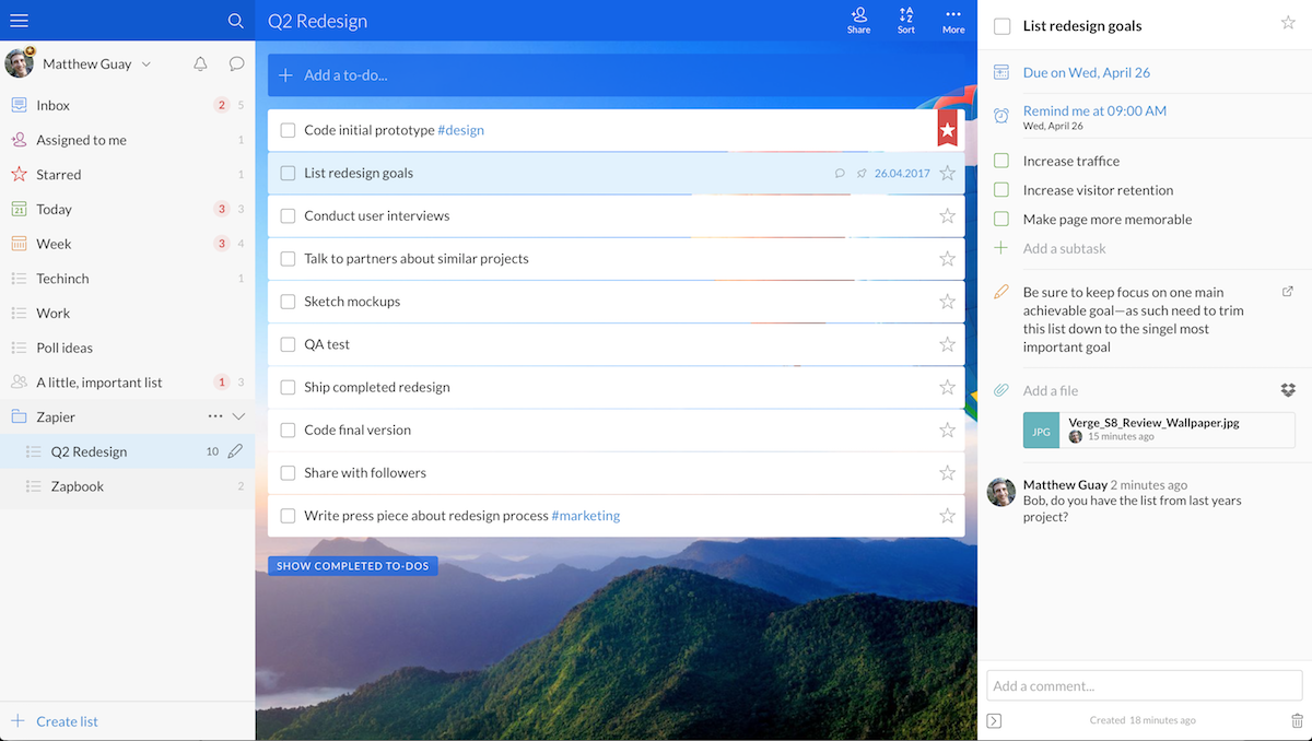 wunderlist to microsoft to do