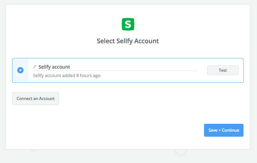 Sellfy connection successful