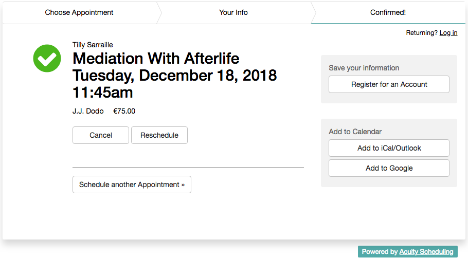 Acuity Scheduling appointment scheduling