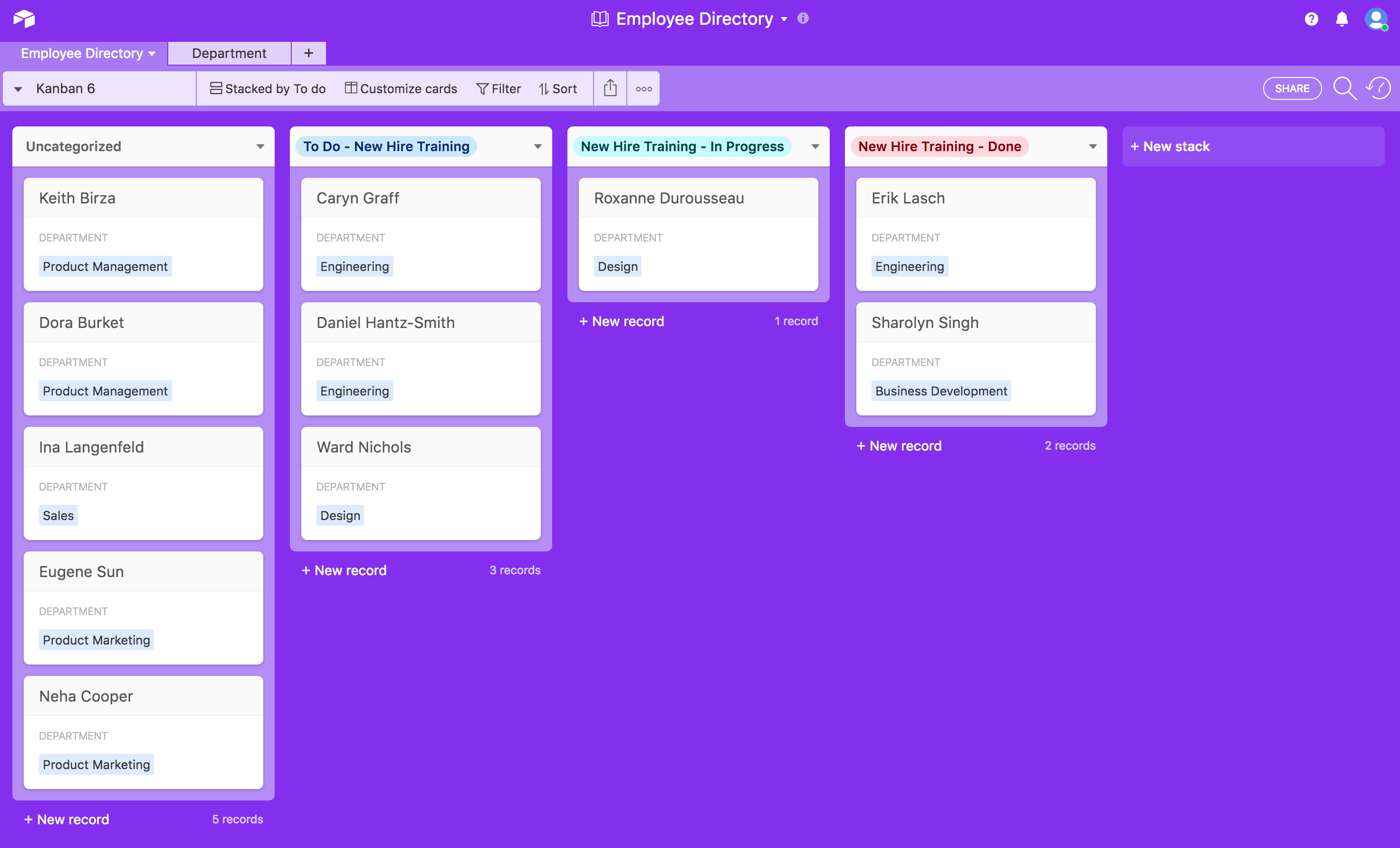 Airtable Kanban View