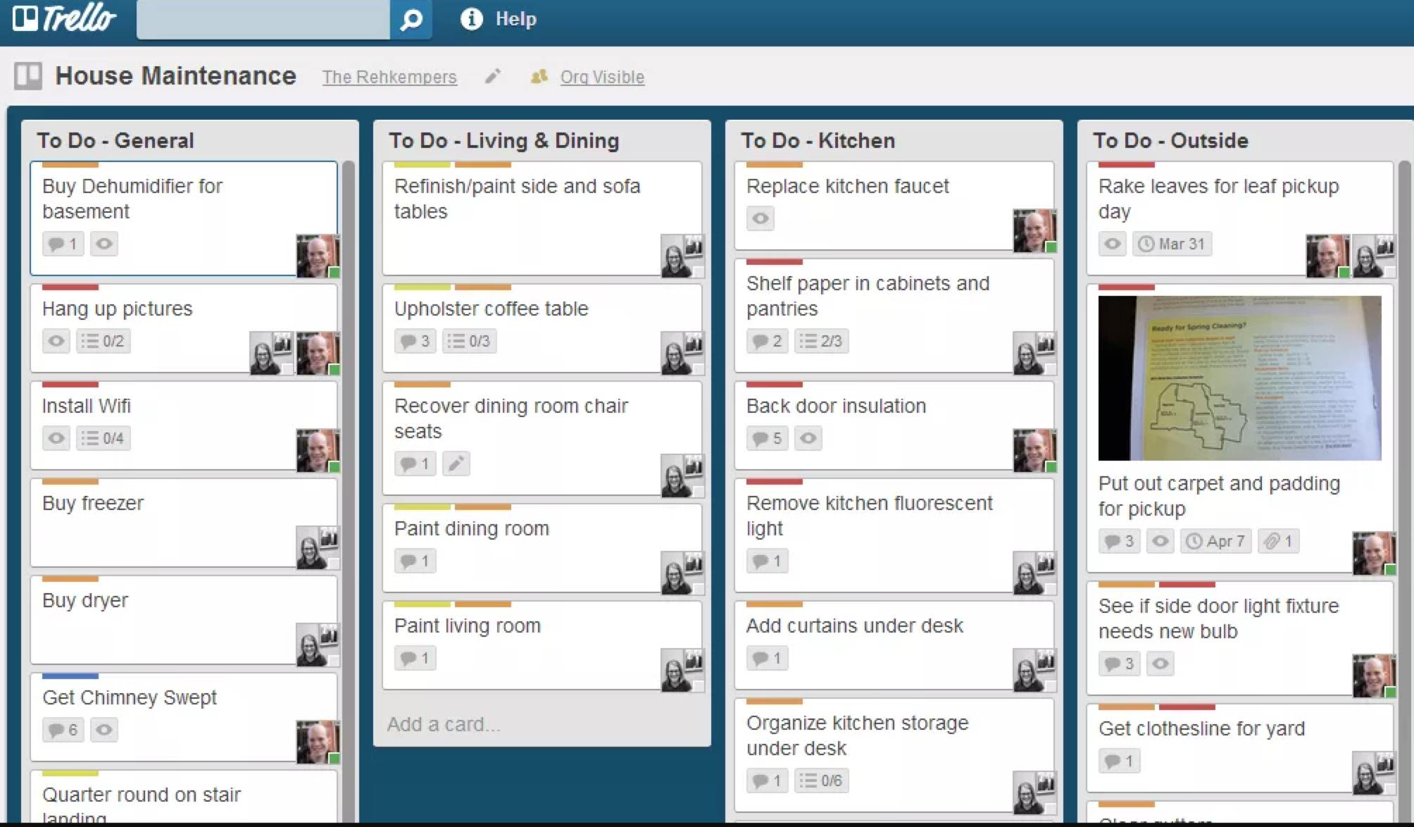 trello project board examples