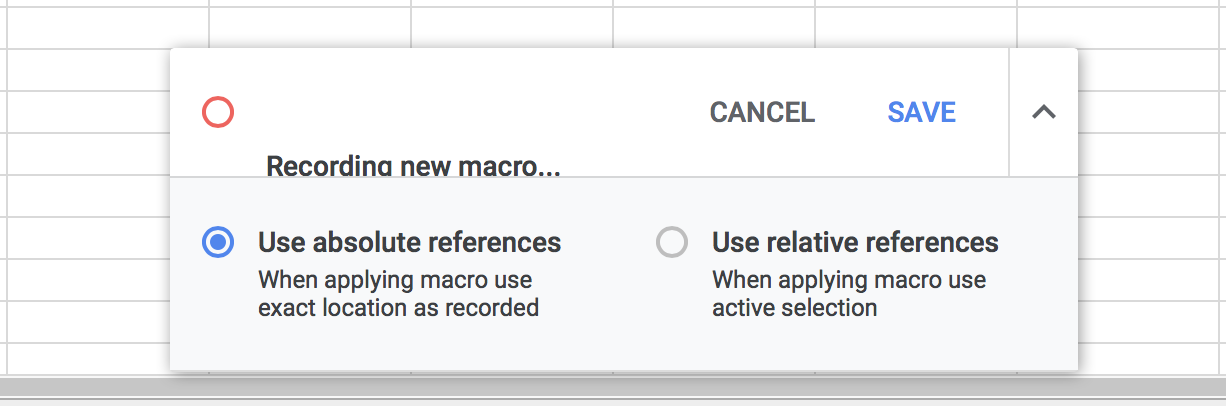 Google Sheets Macro Recorder Tool