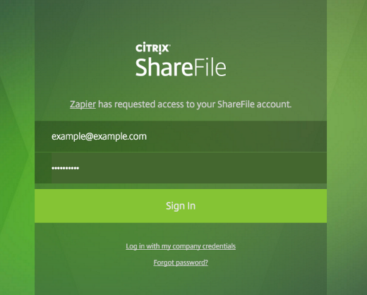 Login to ShareFile