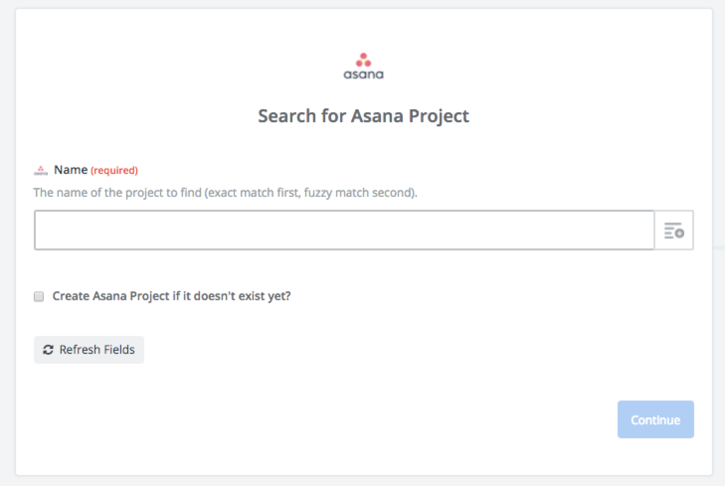 Project Management Search Options