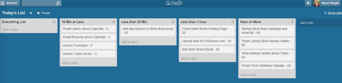 sample trello boards for project management