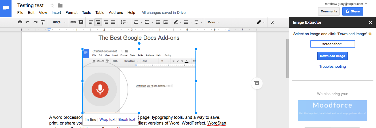 resize image in google docs