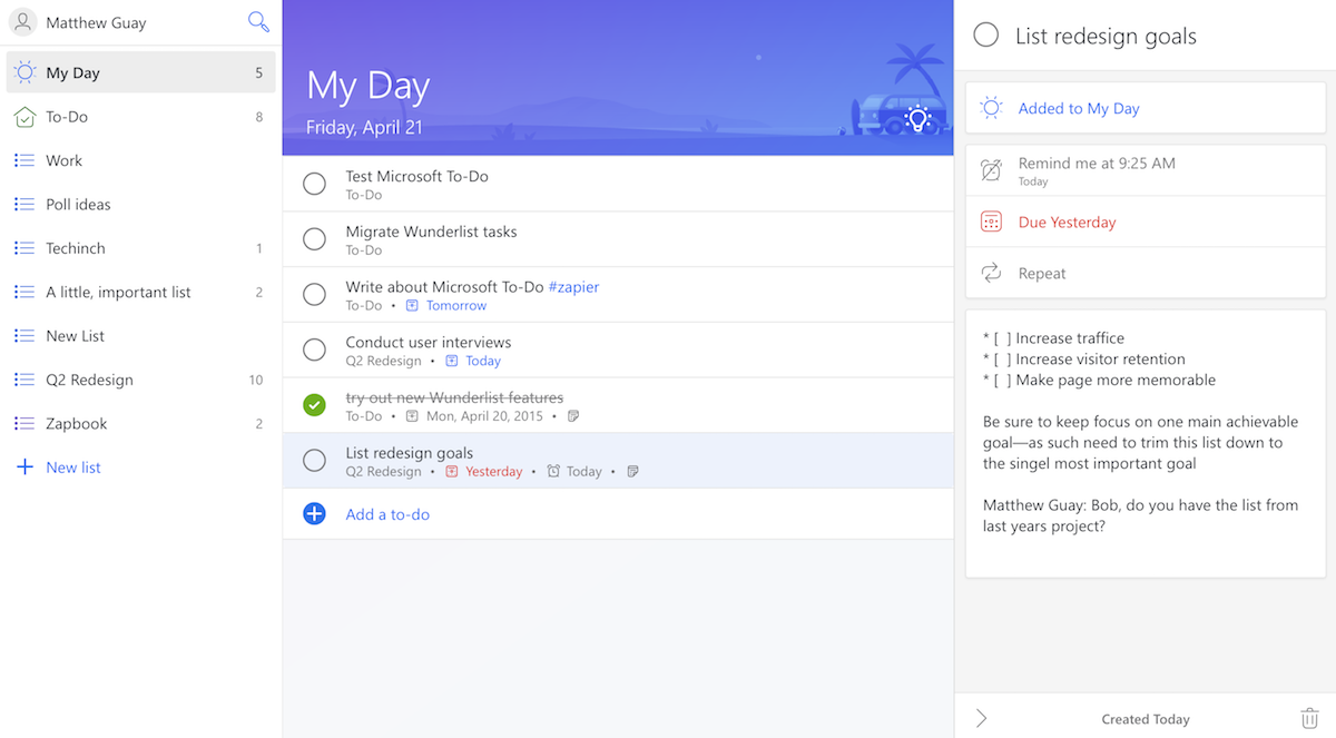 microsoft to do list app