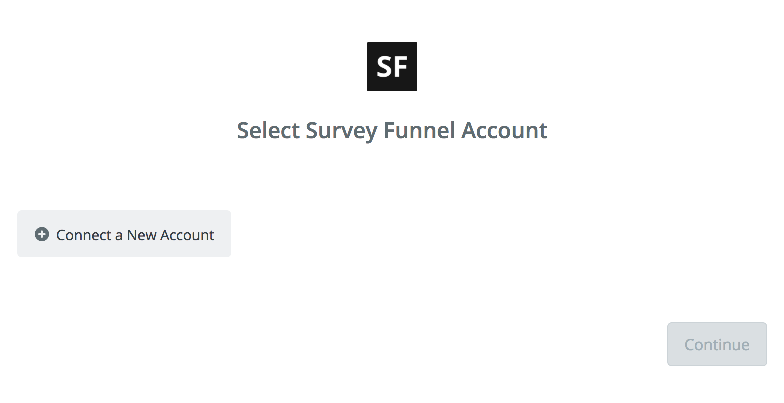 Click to connect Survey Funnel'