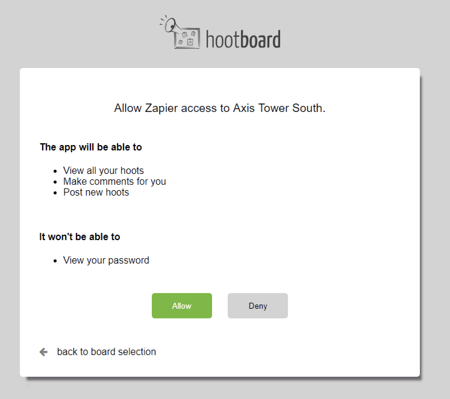 Login to HootBoard