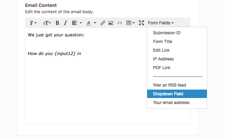 Send email notification after filling in form in JotForm