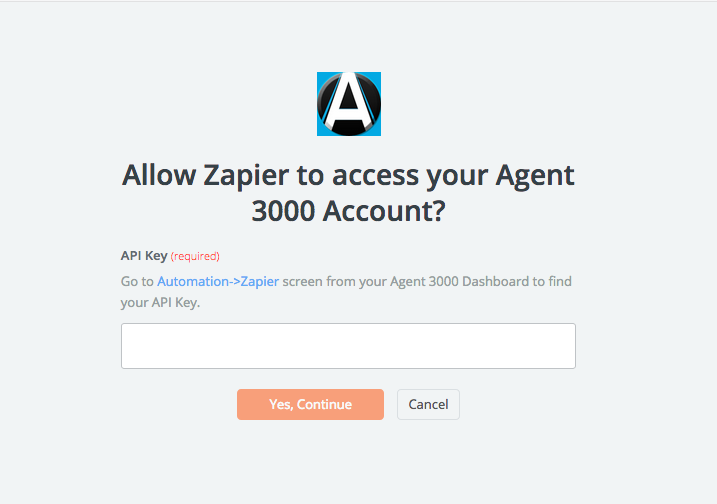 Agent 3000 API Key