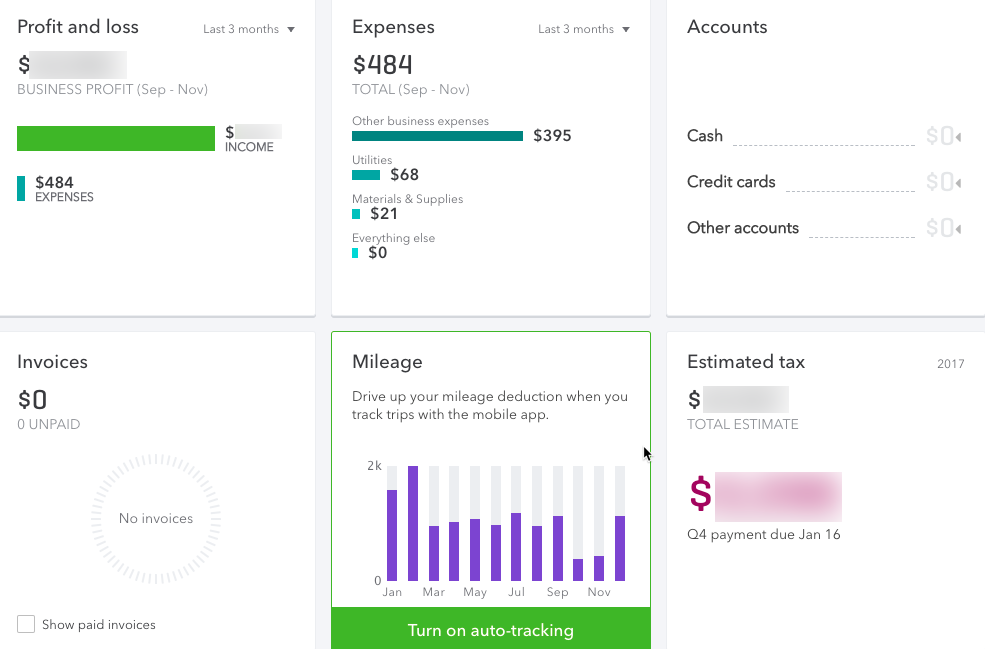 QuickBooks Self Employed screenshot