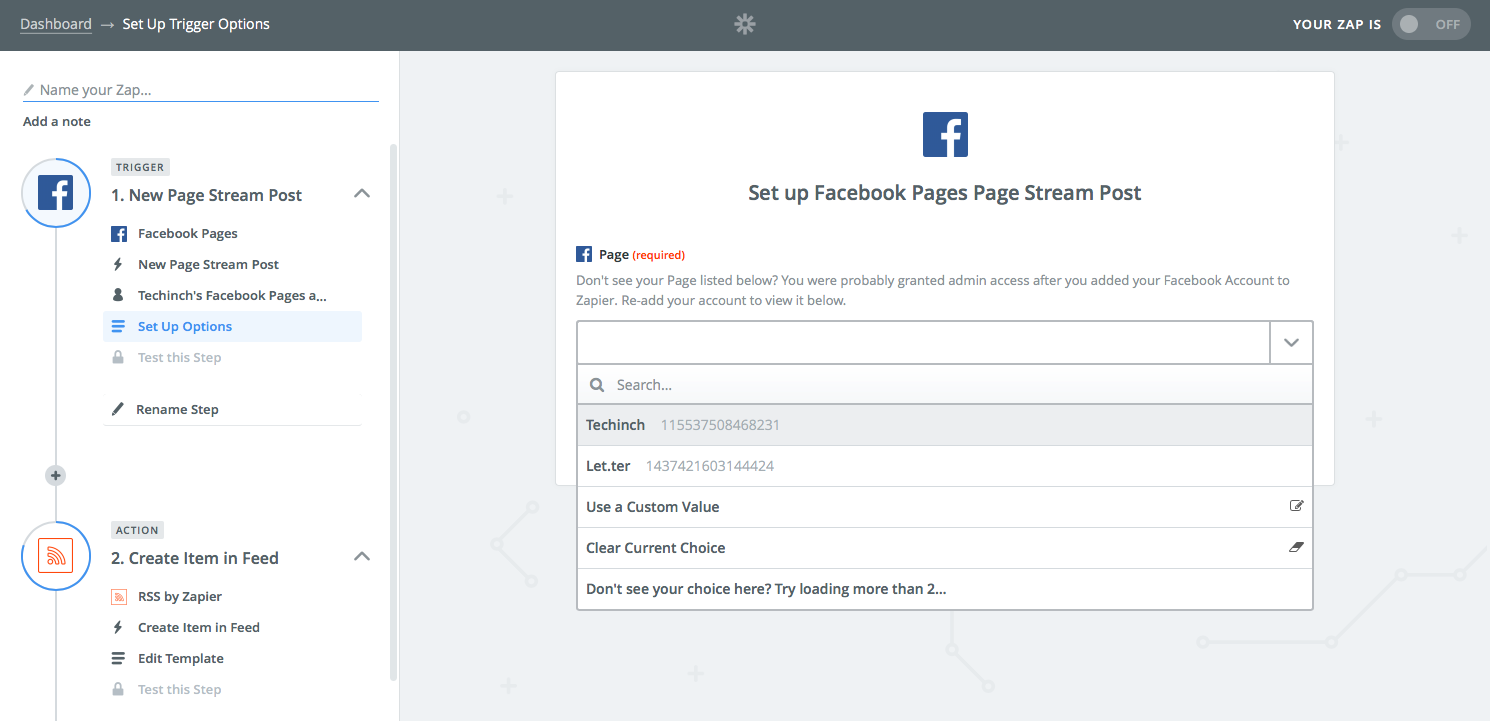 Facebook Page to RSS